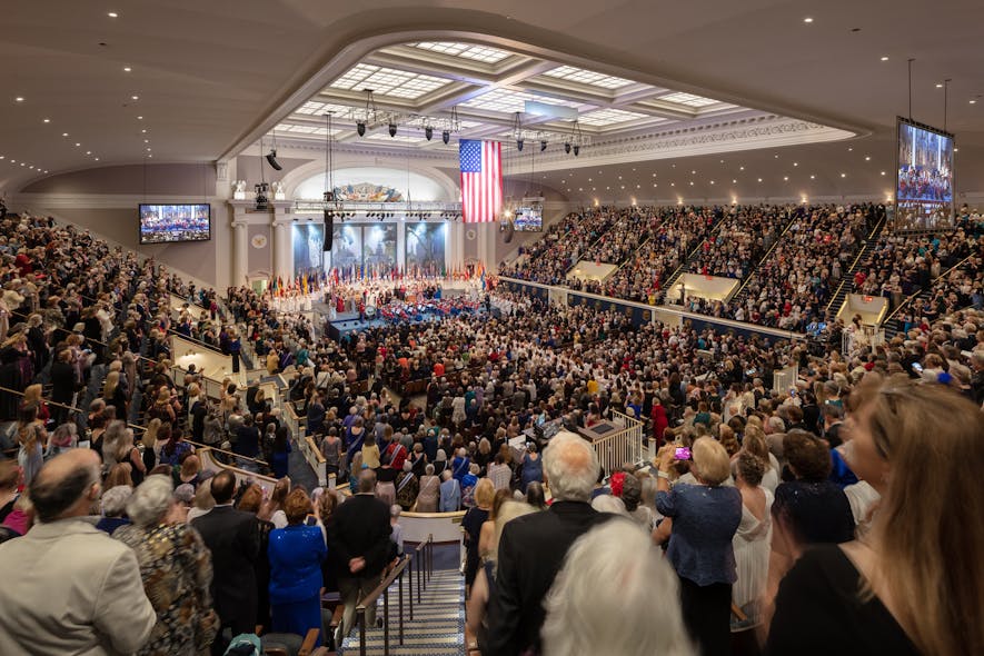 In Washington, the renovated DAR Constitution Hall laylight accommodates rigging and equipment for many event types.