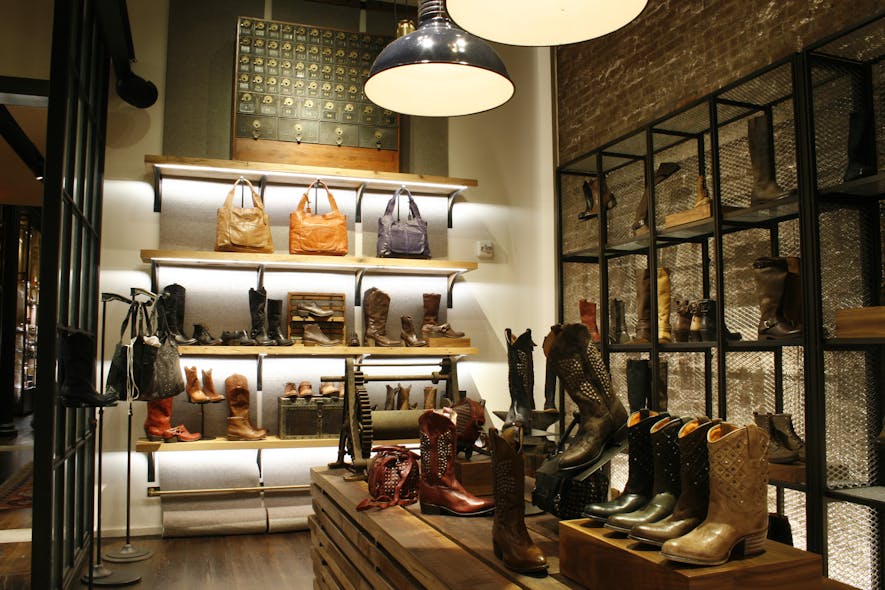 Frye Boots flagship, in SoHo, New York; collaboration with AvroKo