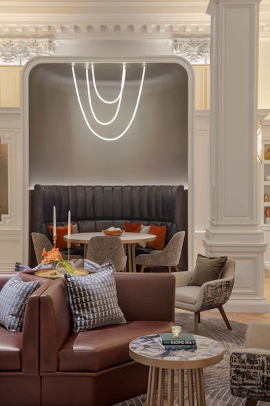 An interpretation of the Round Table under lighting by Luke Lamp Co.