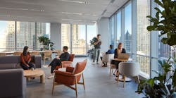 A connected lighting and shading system from Lutron allows Skidmore, Owings &amp; Merrill staff to leverage the abundant natural light in the New York office of the architecture, engineering, and planning firm.