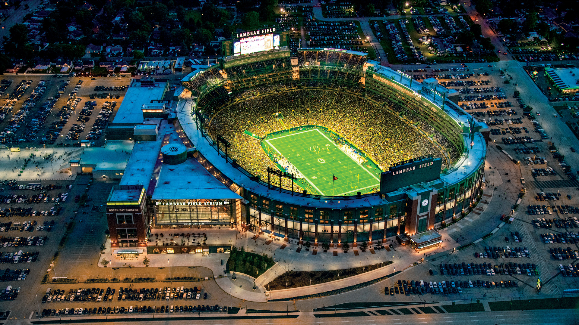 When the lights go on at Lambeau Field Architectural SSL